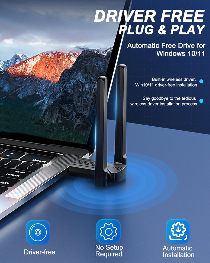 ZEXMTE - Adaptador USB Bluetooth para PC, adaptador USB Bluetooth de largo  alcance para Windows 11/10, 492FT/150M Bluetooth Dongle 5.1 EDR, Plug &  Play para computadora, portátil, impresoras, mouse, altavoces :  